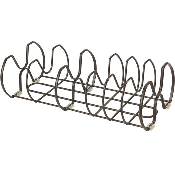 NEW Deco Brothers Pan Lid Tiered Shelf Organizer Countertop Cabinet Bronze NIP - Picture 2 of 11